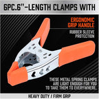 HORUSDY 6-Piece 6" inch Spring Clamp, Heavy Duty Spring Metal Spring Clamps - Image 2
