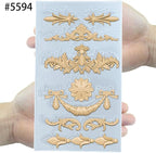 Silicone Mold for Polyclay Air Dry Clay Plaster Crafts Rococo Bow Swag - Image 5