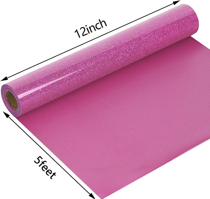 guangyintong Heat Transfer Vinyl Glitter Purple HTV Rolls, Glitter HTV Vinyl - Image 2