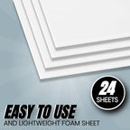 24 Ct Sheets White EVA Cosplay Foam in 9” x 12’’ Sheets; High Density Thick - Image 6