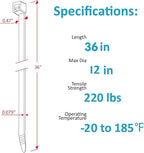 Black Zip Ties Heavy Duty, 35 Inch Extra Long 220 lbs Tensile Strength Large - Image 2