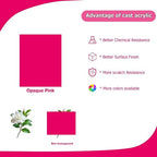 2 Pack 16'' x 20'' Opaque Pink Acrylic Sheet, 3mm Thick Acrylic Plastic Sheet - Image 5