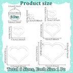 NBEADS 6Pcs Acrylic Quilting Templates Set - Image 2
