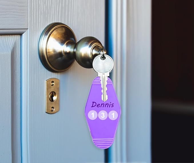 8PCS Motel Keychain Blank Hotel Key Tags Holder - Image 4