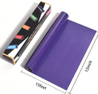RENLITONG Purple Iron on Vinyl 12Inch by 15ft Roll HTV - Image 2