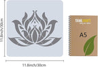 GORGECRAFT 12"X12"Lotus Flower Stencil Mandala Sacred Templates Yoga Reusable - Image 2