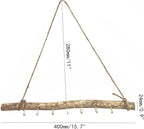 2 Pcs Decorative Floating Wall Shelves Coat Hooks Driftwood Branch Hook Branch - Image 2
