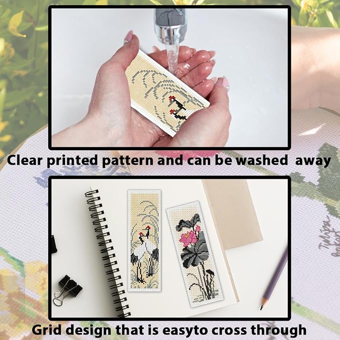 ACRNIGHEET 6PCS Cross Stitch Bookmark Kit - Image 3