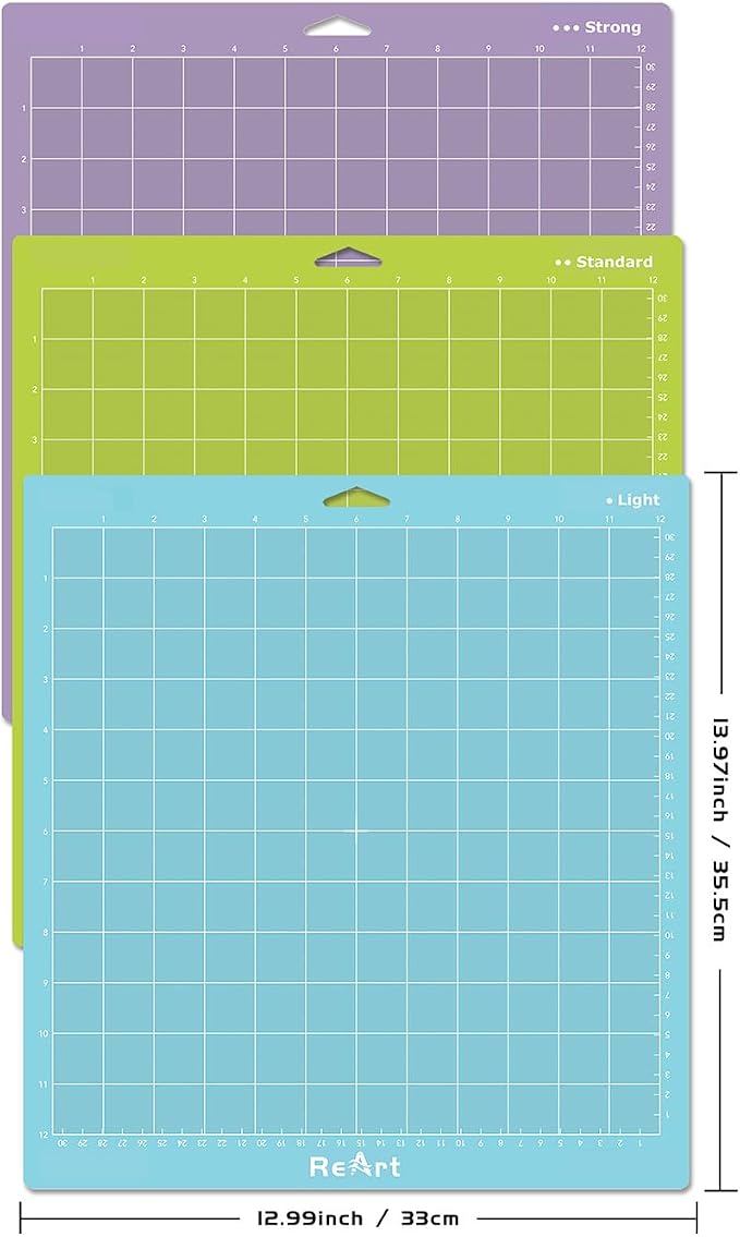 ReArt Cutting Mat Variety 12x12 – 3 Pack Strong, Light-grip Adhesive Cut Mat - Image 2