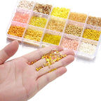 15 Color Glass Seed Tube Bugle Beads Bracelet Jewelry Making Kit, small - Image 4