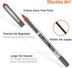 Shuttle Art RollerBall Pens, 25 Pack Red Fine Point Roller Ball Pens, 0.5mm - Image 2