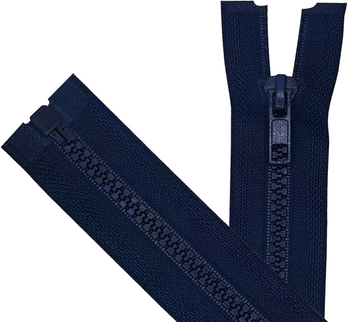 ANPURZII 2PCS #5 57 Inch Deep Navy Blue Separating Jacket Zippers by Unknown