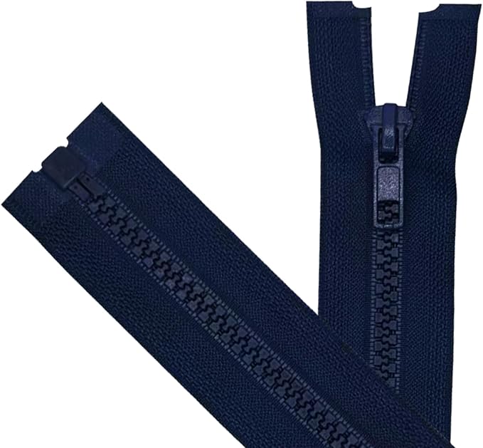 ANPURZII 2PCS #5 17 Inch Deep Navy Blue Separating Jacket Zippers by Unknown