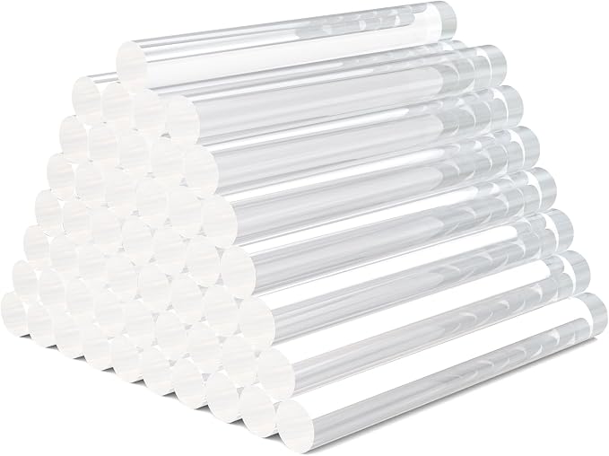 50 Pack Crystal Clear Hot Glue Sticks by ENPOINT