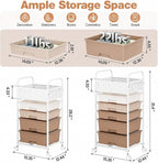 5 Drawer Rolling Storage Cart - Image 4