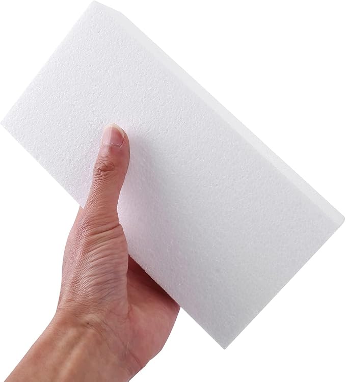 AMZQNART 4pcs 8x4x2in Craft Foam Blocks White - Image 3