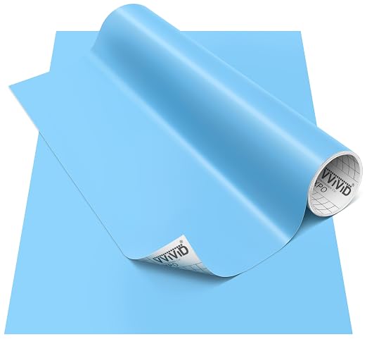 VViViD DECO65 Matte Pastel Ice Blue Permanent Adhesive Craft Vinyl by VVIVIDVINYL