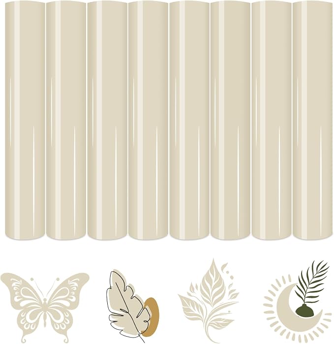 HTVSTD Light Grey Boho HTV Heat Transfer Vinyl 8pcs 12×10in | Vivid Color by CraftingEveryday