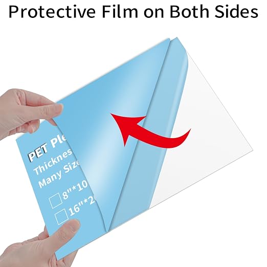 5 Pack 12x16 PET Sheets 0.04" Thick PET Plexiglass Sheets Panels - Image 3