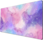 Desk Pad Purple Starry Sky Cute Gaming Mouse Pad Galaxy Gamer Girl Cute Pink - Image 5