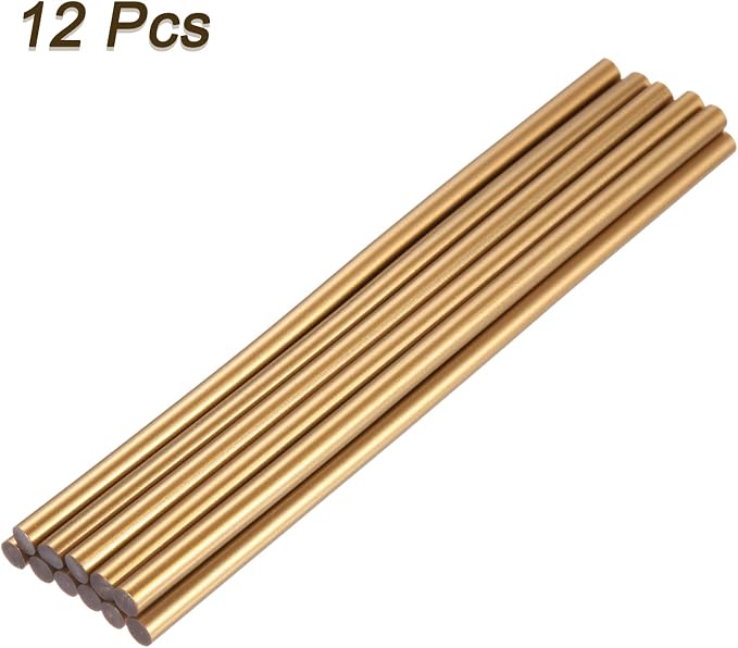 uxcell Mini Hot Glue Sticks for Glue Gun 7mm x 200mm Bronze Gold 12pcs - Image 3