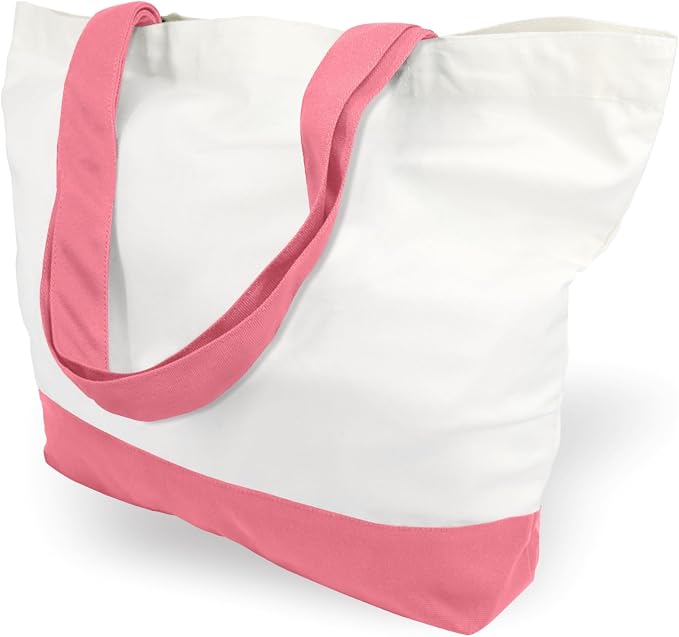 TOPDesign 3-Pack Super Strong Large 12oz Cotton Canvas Tote Bags, Reusable by TOPDesign
