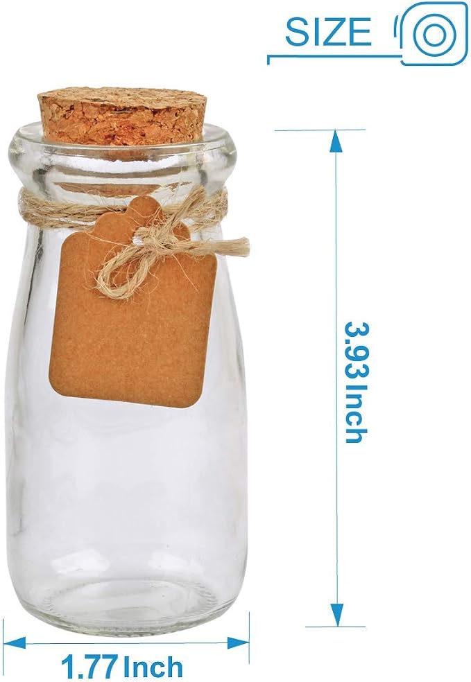 30Pcs Small Glass Jars with Cork Lids, 3.4oz Mini Potion Bottles | 100ml Small - Image 2