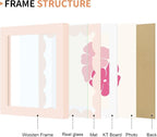 5x5 Picture Frame with Wavy Mat, Wooden Real Glass 5 x 5 Photo Frame - Image 5