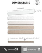 Fluxynara Cork Board Alternative Felt Strip Board 5-Pack 13"x2", Office Pin - Image 2