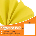 IONTACH 36" X 36" Yellow Stiff Felt Fabric 1.2mm Thick | Felt Sheet - Image 3