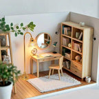 2 pcs Dollhouse Miniature Floor Lamps, 1:12 Scale LED Battery Operated - Image 5