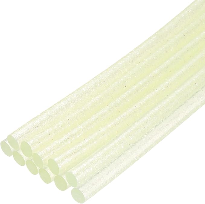 uxcell Mini Hot Glue Sticks for Glue Gun 7mm x 200mm Glitter Transparent Yellow by uxcell