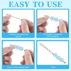 16PCS Beadable Keychain Bar Bulk, Metal Blank Beaded Keychain Bar - Image 6