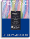 Fabriano Studio Watercolor Pad, Cold-Press, 140 lb./300 GSM, 12 Sheets by Fabriano