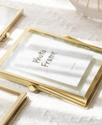 AceList Gold Picture Frames, art or pressed flowers on a desk, shelf or - Image 3