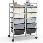 Giantex 10 Drawers Rolling Cart, Classroom Organizers, Storage Cart by Giantex