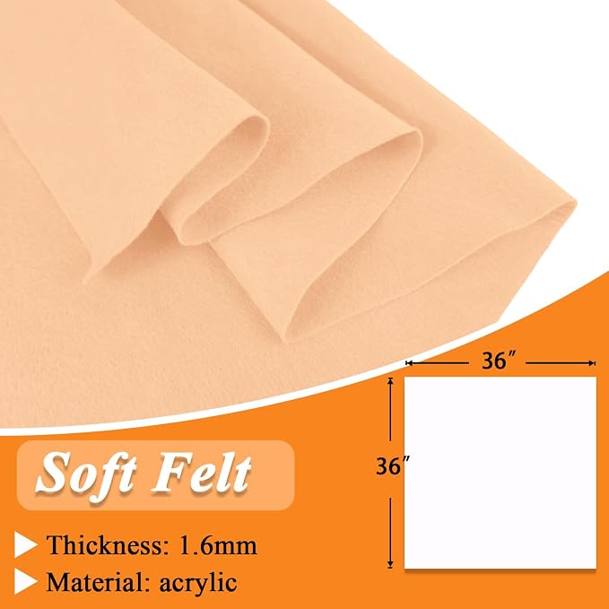 IONTACH 36" X 36" Soft Felt Fabric 1.6mm Thick | Felt Sheets - Image 3