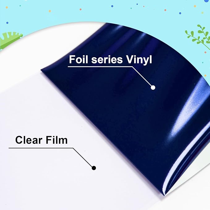 Sheet Metallic Foil Heat Transfer Vinyl Royal Blue 12Inch*6Ft Bundle Chrome HTV - Image 3