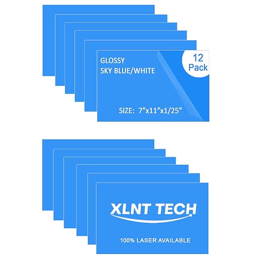 XLNT TECH 100% Laser Engraving Blank Materials ABS Double Color Sheet, Sky by MaterialsParts