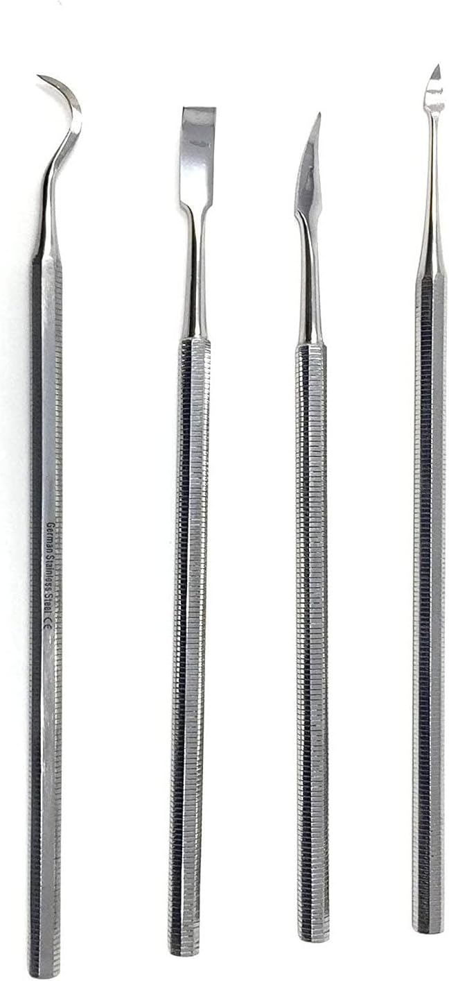 CYNAMED 4 Pc Stainless Steel Spatula Wax & Clay Sculpting Tool Set by Cynamed