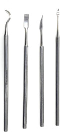 CYNAMED 4 Pc Stainless Steel Spatula Wax & Clay Sculpting Tool Set by Cynamed