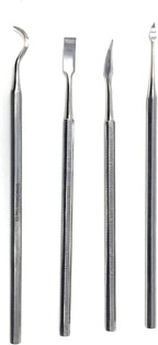 CYNAMED 4 Pc Stainless Steel Spatula Wax & Clay Sculpting Tool Set by Cynamed