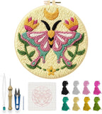 INFUNLY Pink Moths Punch Needle Kits by INFUNLY