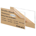 12 x 24 inch Clear Acrylic Sheets 1/8 inch Thick by gdhwcxl