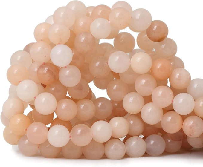 35PCS 10mm Natural Pink Aventurine Gemstone Round Loose Beads Stone Beads by CHEAVIAN