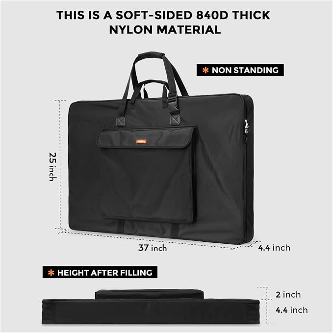 Nicpro Art Portfolio Bag 24 x 36 Inches Waterproof Nylon Artist Carrying Bag - Image 2