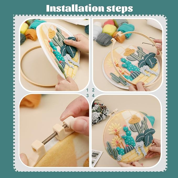 Wonafa DIY Wool Needle Felt Starter Kit, Beginner Needle Felt Kit - Image 4