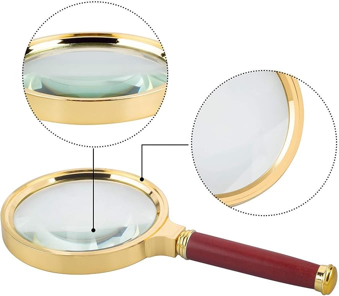 BASUNE 10X Handheld Magnifier, Reading Magnifier Loupe Glasses 10X - Image 7