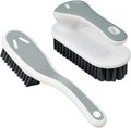 Soft Bristle Scrub Cleaning Brush Stain Remover Brush Fabric Cleaning Brush Laundry Brush Small Scrub Brush Cleaner Household Cleaning Brushes for Carpet, Clothes, Bathroom,Sneaker-2 Pack (Gray)