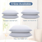 Piwaal Bed Pillows for Sleeping King Size Set of 4, Down Alternative Filling - Image 2